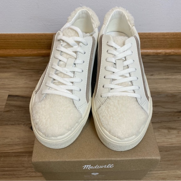 NIB NWT Madewell leather and sherpa sneakers - Picture 4 of 8